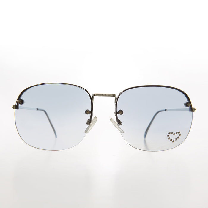 Rimless Vintage Sunglasses with Rhinestone Heart - Trixie
