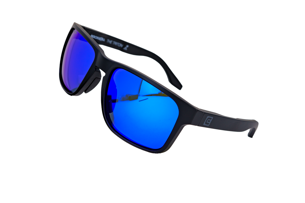 image of sunglasses model Rockwell Time Triton (Black/Dark Blue) - Floatable