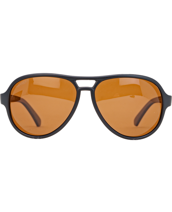 image of sunglasses model Rockwell Time Casino (Black/Brown Polarized Lens)