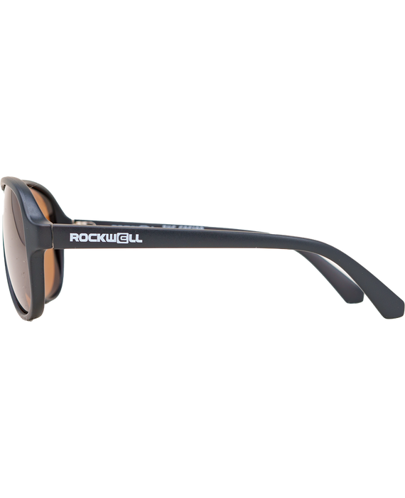 image of sunglasses model Rockwell Time Casino (Black/Brown Polarized Lens)