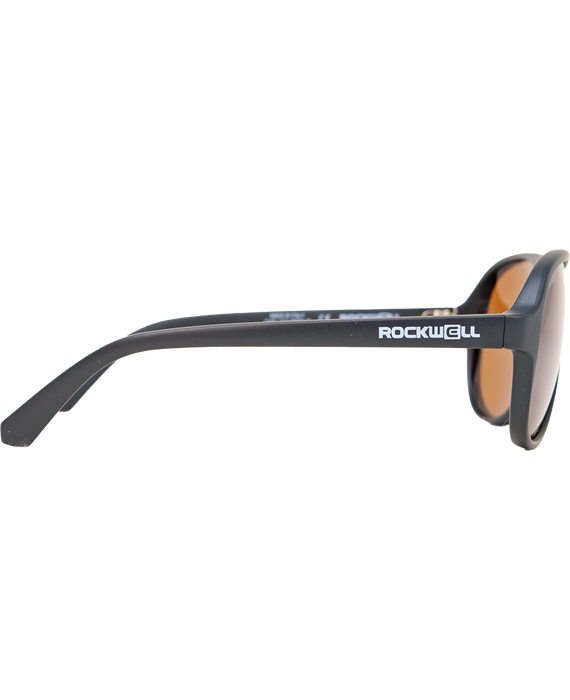 image of sunglasses model Rockwell Time Casino (Black/Brown Polarized Lens)