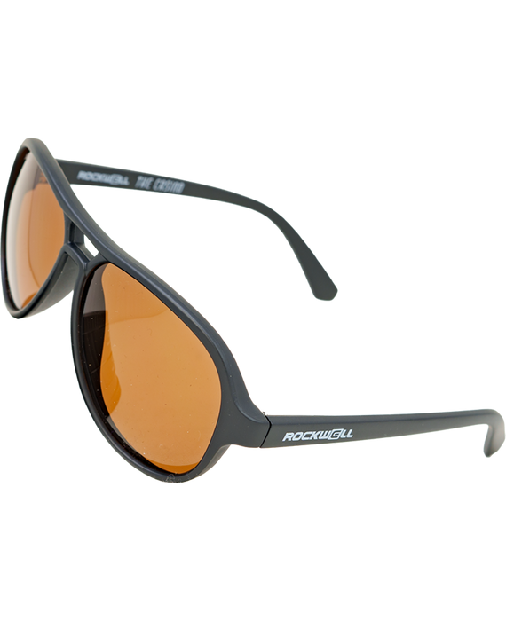image of sunglasses model Rockwell Time Casino (Black/Brown Polarized Lens)
