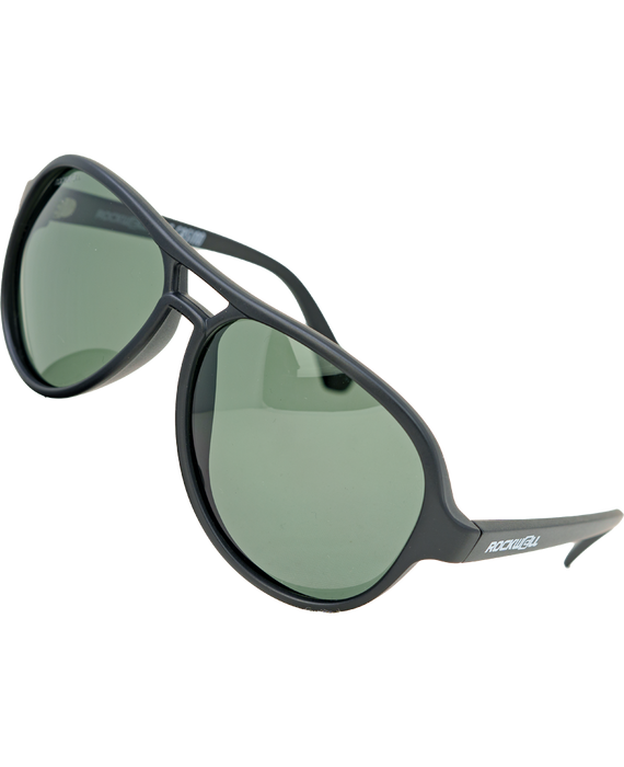 image of sunglasses model Rockwell Time Casino (Black/Green Polarized Lens)