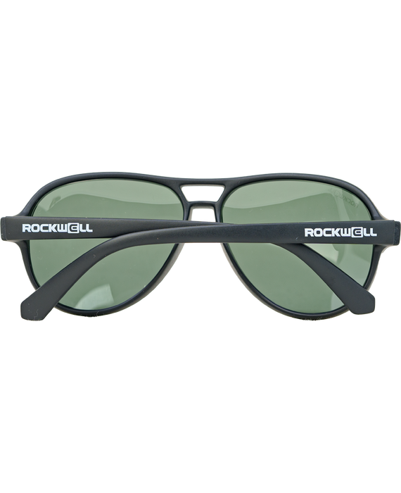 image of sunglasses model Rockwell Time Casino (Black/Green Polarized Lens)