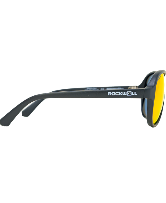 image of sunglasses model Rockwell Time Casino (Black/Red Mirror Polarized Lens