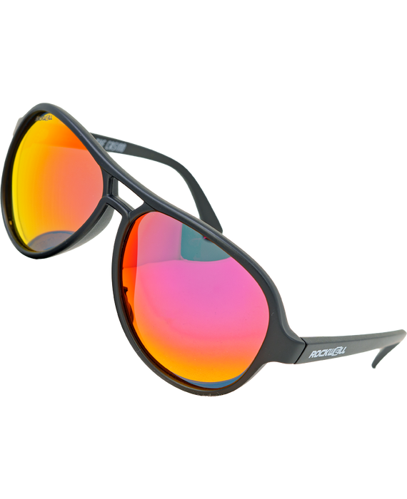 image of sunglasses model Rockwell Time Casino (Black/Red Mirror Polarized Lens