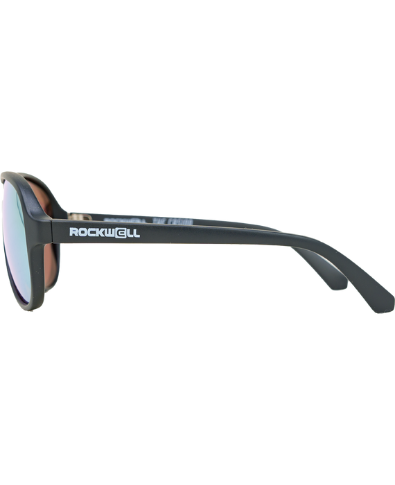 image of sunglasses model Rockwell Time Casino (Black/Yellow Mirror Polarized Lens