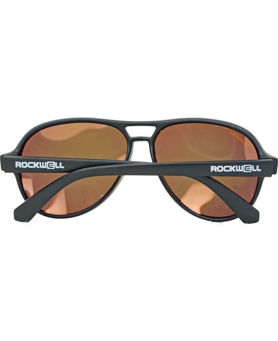 image of sunglasses model Rockwell Time Casino (Black/Yellow Mirror Polarized Lens