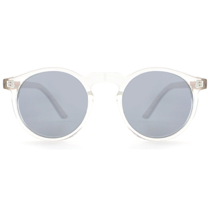 Timber Grey Round Acetate Wooden Sunglasses | Joycoast