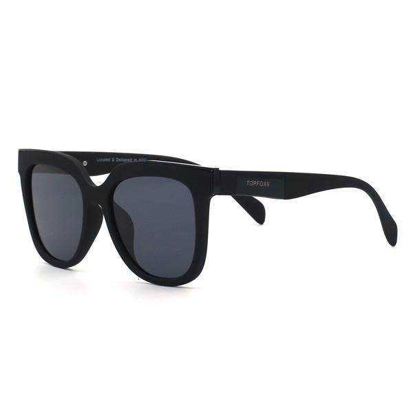 TOPFOXX Sunglasses Coco - Sustainable Black Frame Black Lens Wayfarer Sunglasses