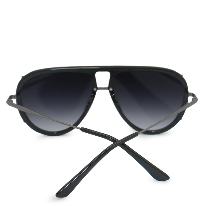 TOPFOXX Sunglasses Ivy Luxe - Black Tangle-Free Round Aviator Sunglasses