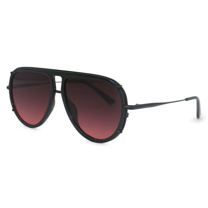 TOPFOXX Sunglasses Ivy Luxe - Ruby Tangle-Free Round Aviator Sunglasses