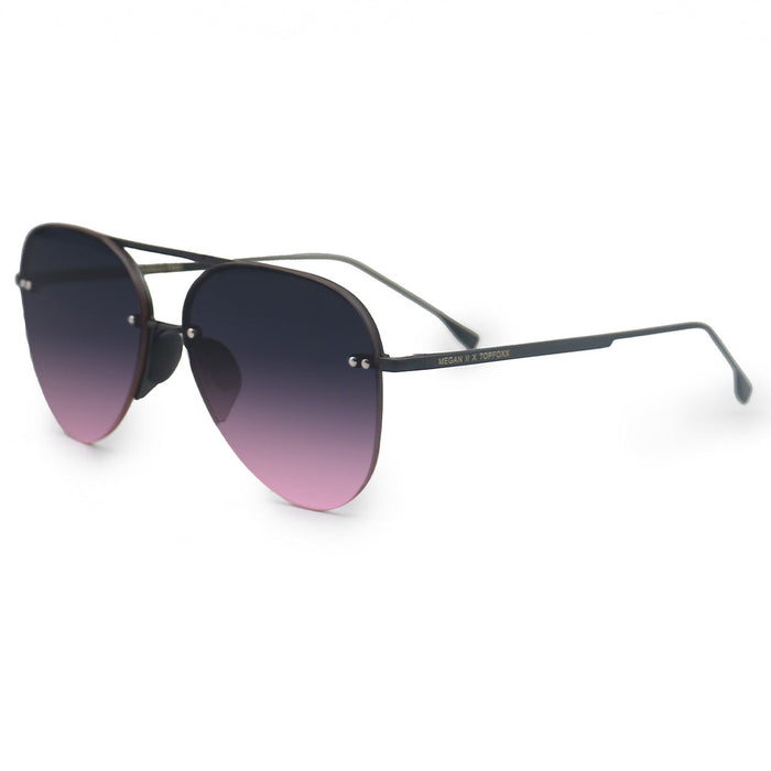 TOPFOXX Sunglasses Smaller Megan 2 Faded Purple Pink - Tangle Free Aviator Sunglasses