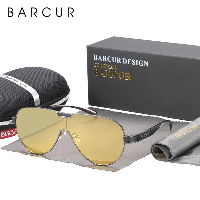 BARCUR Men's Polarized Sunglasses Special-Shaped
