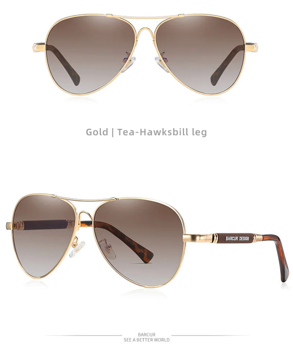 BARCUR Polarized Pilot Sunglasses
