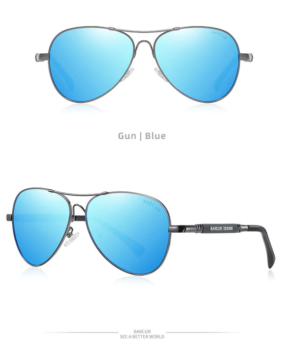 BARCUR Polarized Pilot Sunglasses