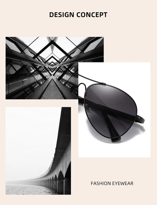 BARCUR Polarized Pilot Sunglasses