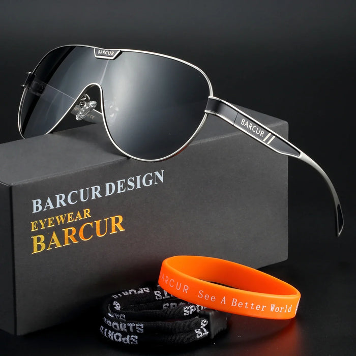 BARCUR Men's Polarized Sunglasses Special-Shaped