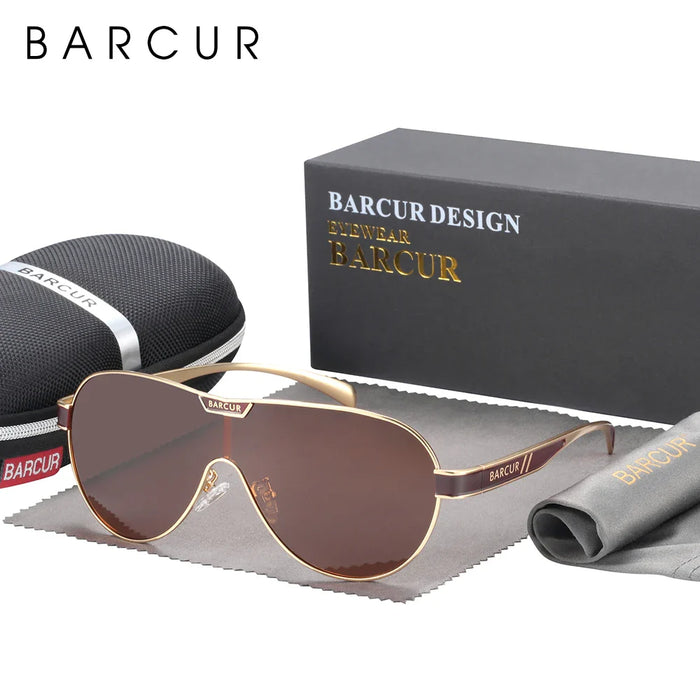 BARCUR Men's Polarized Sunglasses Special-Shaped