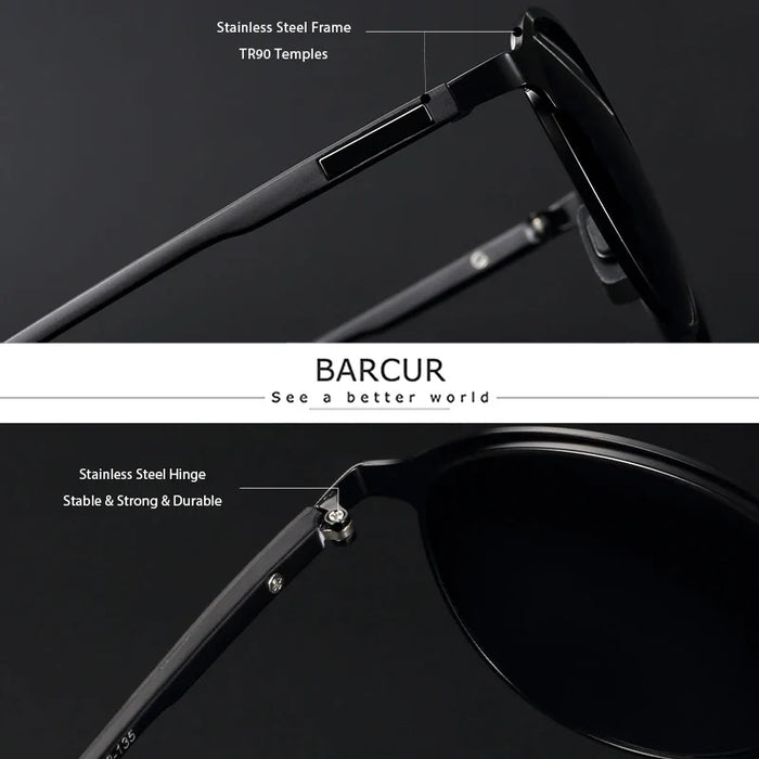 BARCUR Trendy Sunglasses Women’s Polarized Round