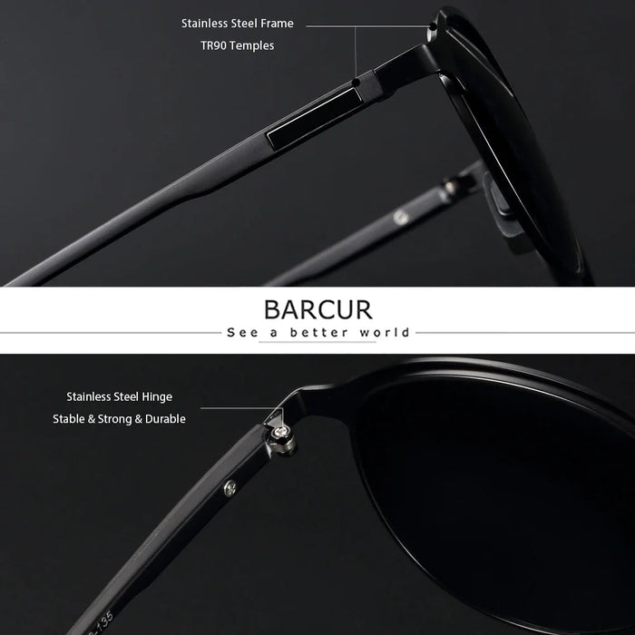 BARCUR Trendy Sunglasses Women’s Polarized Round