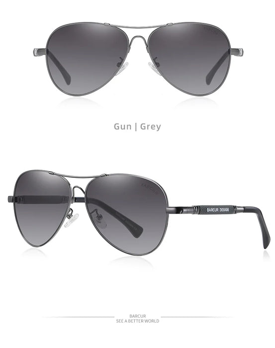 BARCUR Polarized Pilot Sunglasses
