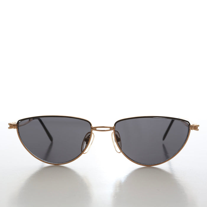 SUNGLASS MUSEUM Gold Semi-Oval Vintage Sunglasses - Veanne - Product image