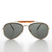 image of sunglasses model SUNGLASS MUSEUM Metal Aviator Vintage Sunglass with Brow Bar - Vega