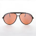 SUNGLASS MUSEUM Retro Aviator Vintage Sunglass with Amber Lens - Vickers - Product image