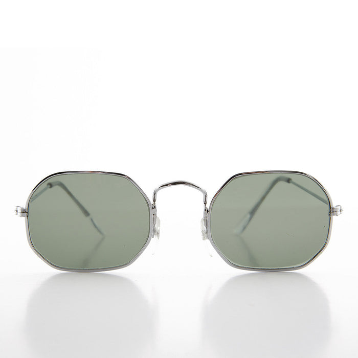 SUNGLASS MUSEUM Octagonal Metal Frame Sunglass with Glass Lens - Vine