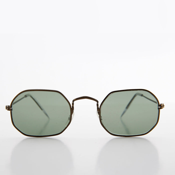 SUNGLASS MUSEUM Octagonal Metal Frame Sunglass with Glass Lens - Vine