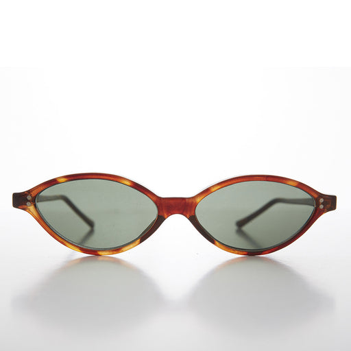 image of sunglasses model SUNGLASS MUSEUM Punk Rock Oval Narrow Cat Eye Vintage Sunglass - Viveca