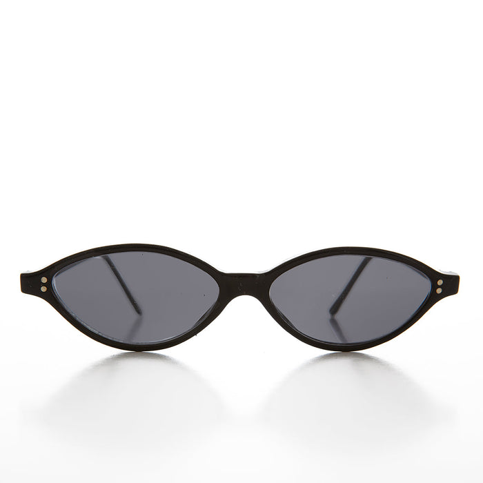 Punk Rock Oval Narrow Cat Eye Vintage Sunglass - Viveca