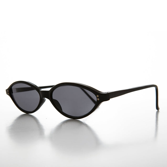 Punk Rock Oval Narrow Cat Eye Vintage Sunglass - Viveca