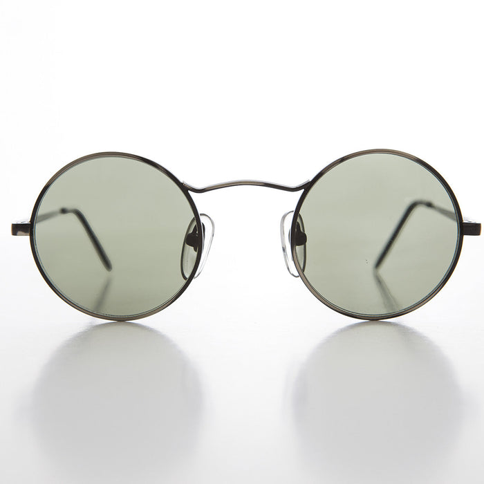 SUNGLASS MUSEUM Round Wire Rim Teashade Vintage Sunglass - Vox 1