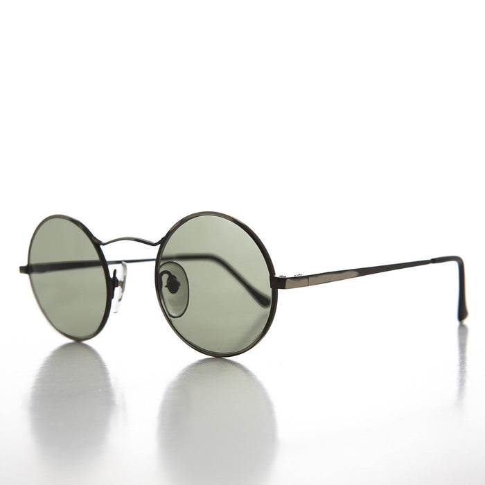 SUNGLASS MUSEUM Round Wire Rim Teashade Vintage Sunglass - Vox 1