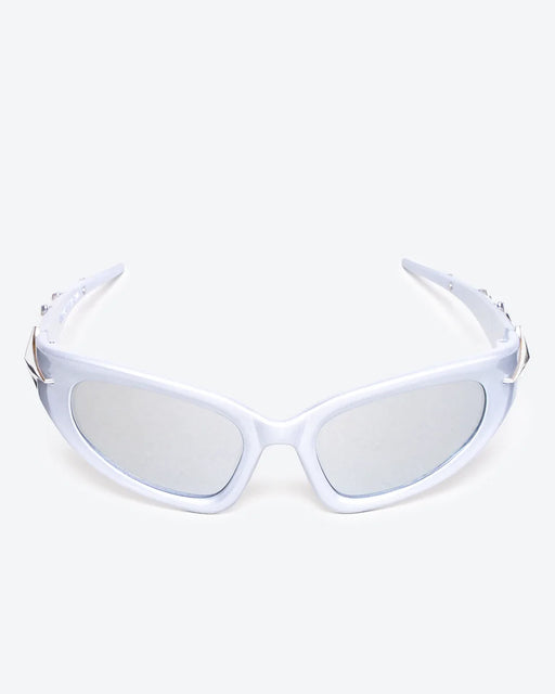 GLEAMLEY VERVE - Smoke Mirrored Lenses, White Frame - Product image