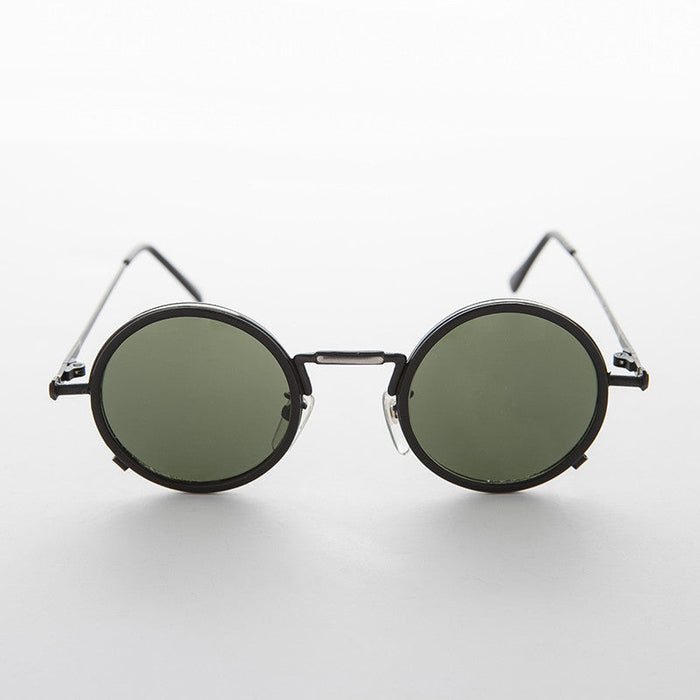 image of sunglasses model SUNGLASS MUSEUM Round Goth Steampunk Vintage Sunglass - Waldo