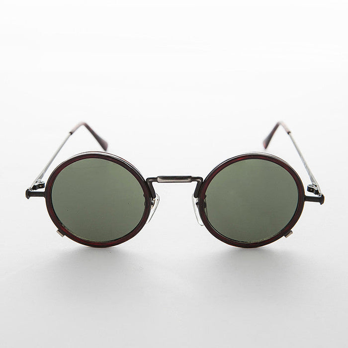 image of sunglasses model SUNGLASS MUSEUM Round Goth Steampunk Vintage Sunglass - Waldo