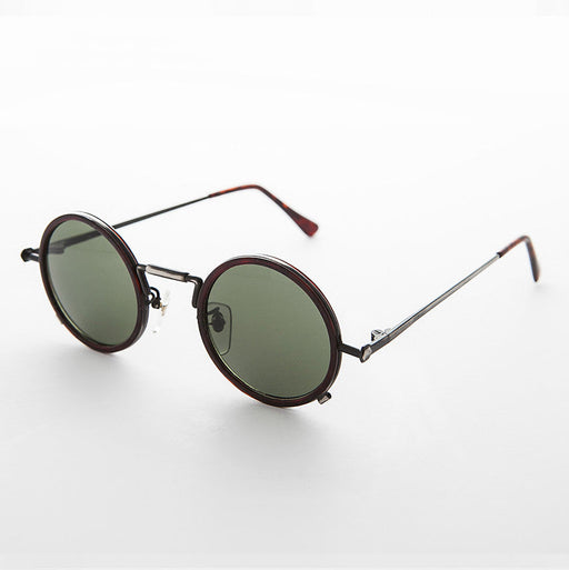 image of sunglasses model SUNGLASS MUSEUM Round Goth Steampunk Vintage Sunglass - Waldo