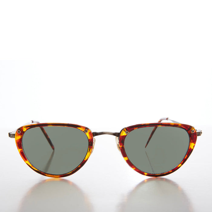 SUNGLASS MUSEUM Tortoiseshell Simple 90s Vintage Sunglasses - Weaver