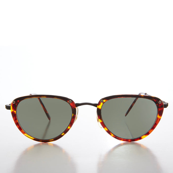 SUNGLASS MUSEUM Tortoiseshell Simple 90s Vintage Sunglasses - Weaver - Product image