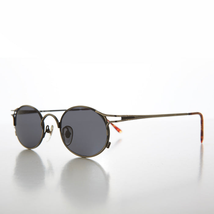 SUNGLASS MUSEUM Metal Oval 90s Vintage Sunglasses - Webb