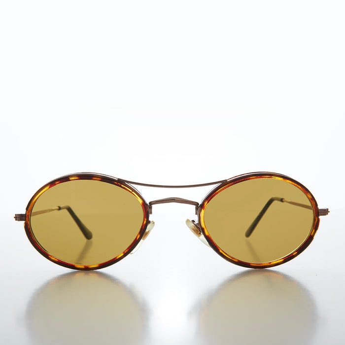 SUNGLASS MUSEUM Oval Pilot Style Vintage Sunglasses - Welch