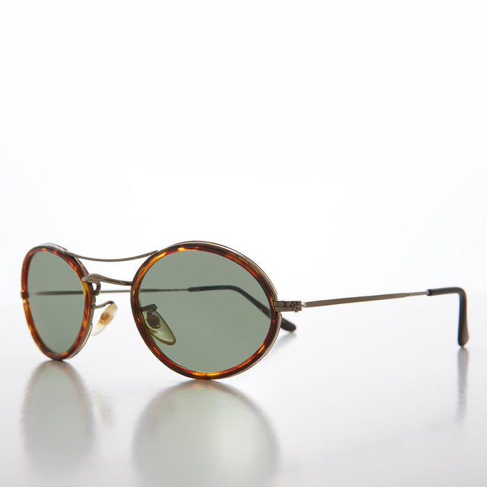 SUNGLASS MUSEUM Oval Pilot Style Vintage Sunglasses - Welch