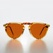 image of sunglasses model SUNGLASS MUSEUM SUNGLASS MUSEUM Round Amber Tinted Vintage Sunglass - West