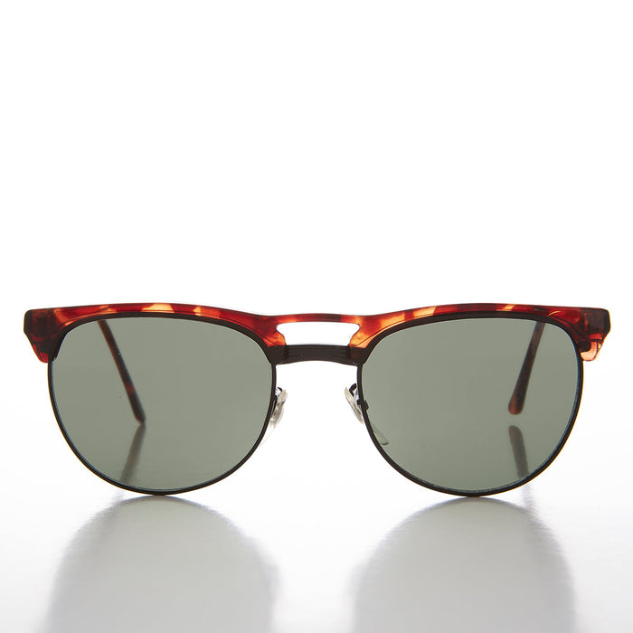 SUNGLASS MUSEUM Double Bridge Horn Rim Retro Sunglass - Willis