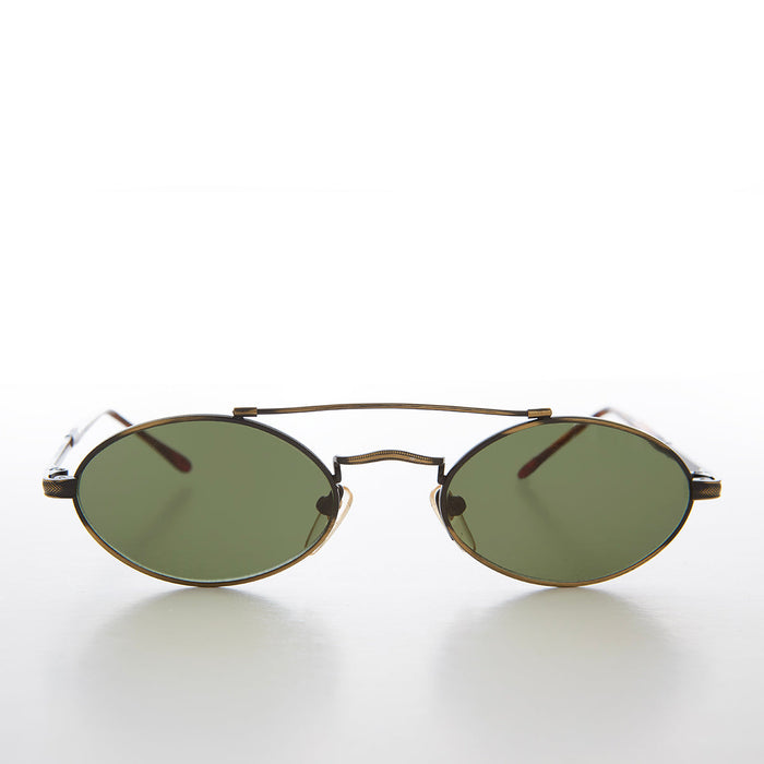 SUNGLASS MUSEUM Gothic Oval Steampunk Vintage Sunglasses - Wink