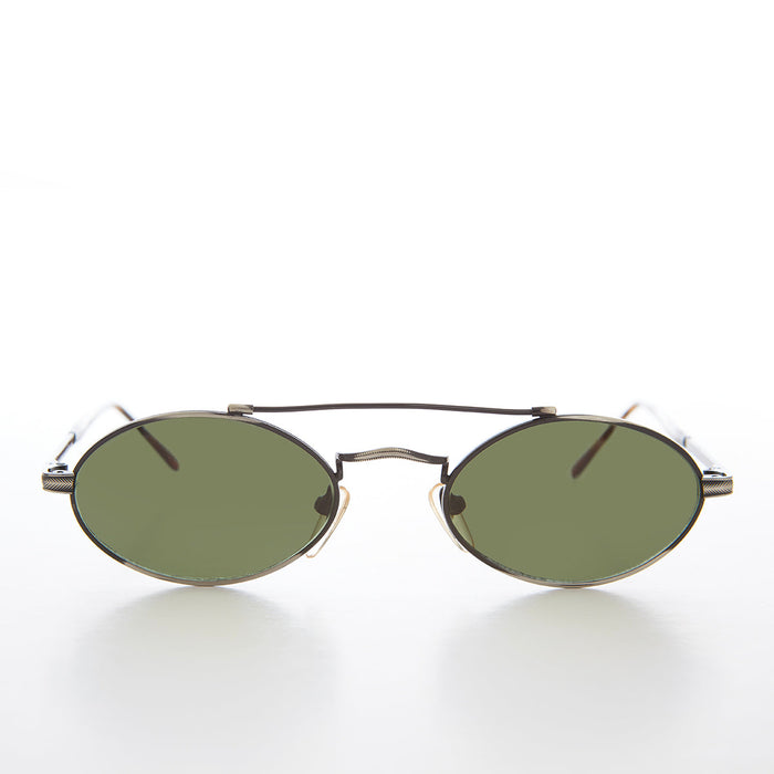 SUNGLASS MUSEUM Gothic Oval Steampunk Vintage Sunglasses - Wink