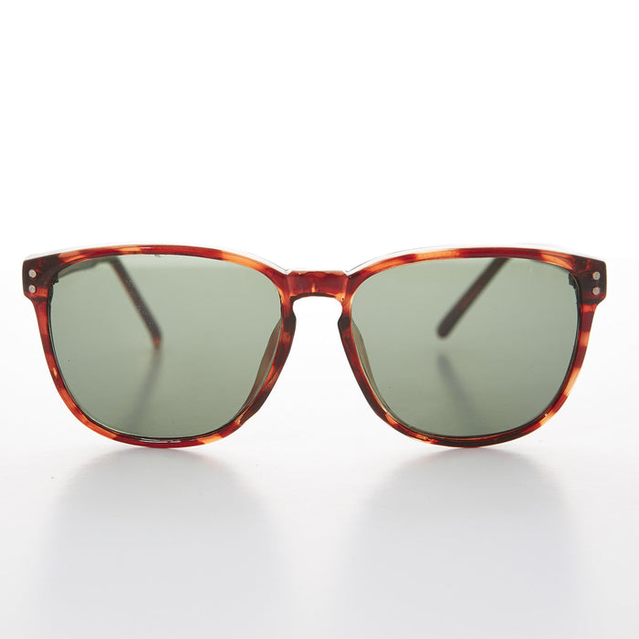 SUNGLASS MUSEUM Large Square Glass Lens Vintage Sunglass - Winston